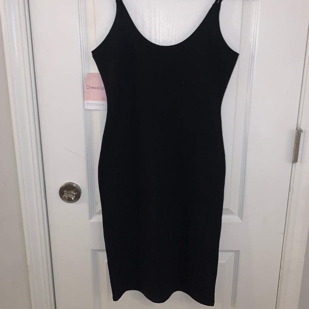 Black Body Con Midi Dress